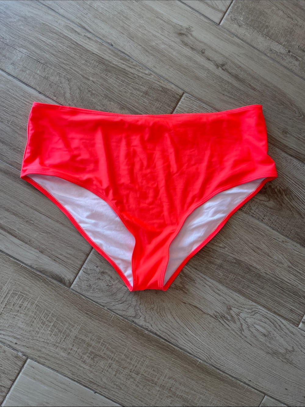 Neon Pink High-Waist Women’s Swim Bottoms - 3x